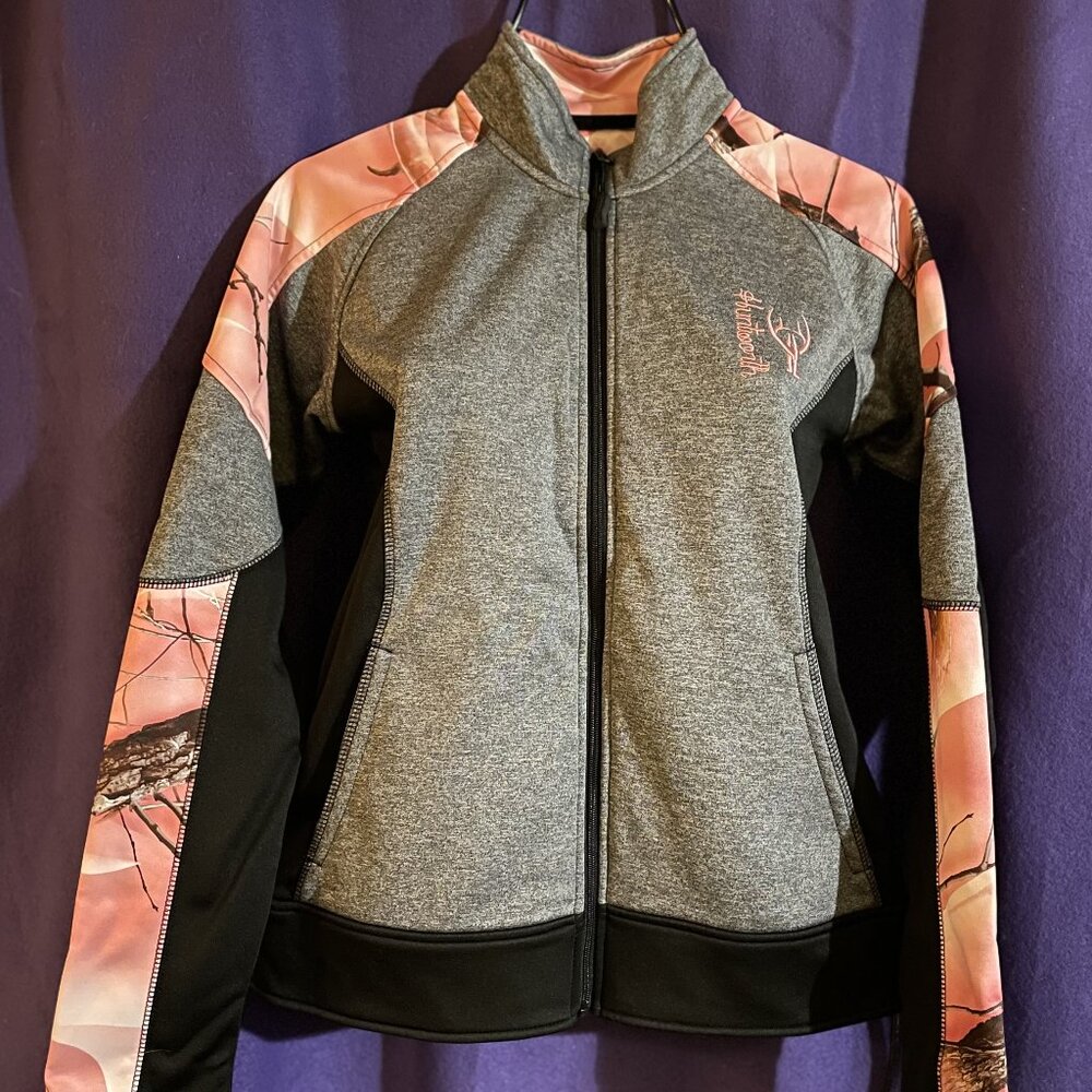 Womens Jacket Huntworth Size Small Pink Camo With Gray & Black New without tags